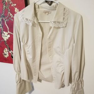 Lace collared, bell sleeved Blouse